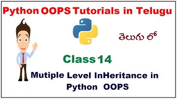 Multiple Inheritance in Python Telugu | Single or Multiple Inheritance in Python | VLR Class 14