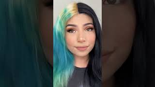 Split Hair Color Tutorial #bluehaircolor #haircolor #haircolortutorial #splithair #hairinspo