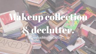 Makeup collection & declutter // part 5: eyeshadow palettes 😬  200+ palettes to go through..