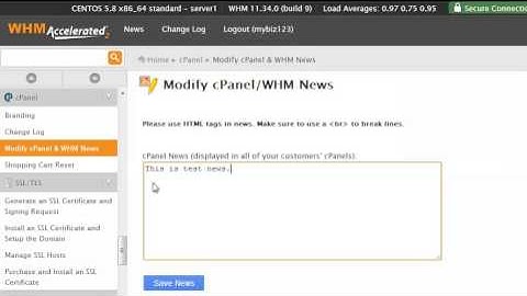 Using cPanel/WHM news feature in WHM - Myserverweb.net