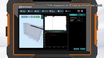 Doppler Novascan 64/128 TFM inspection of B-type aluminum test block