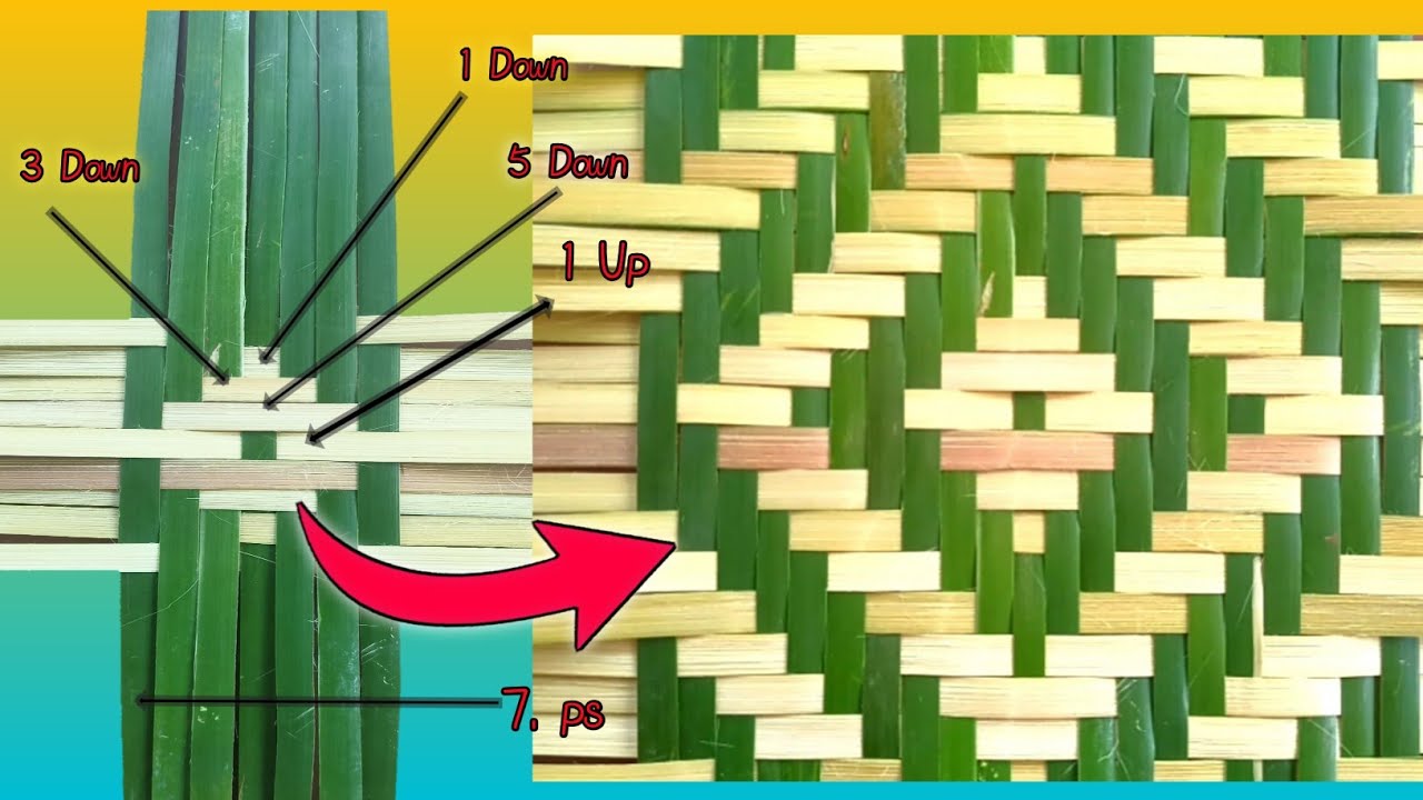 Eas-to-make bamboo design || Bamboo work four eangle design 