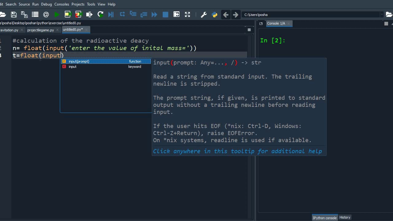 radioactive decay using python programming while mean life is given ...