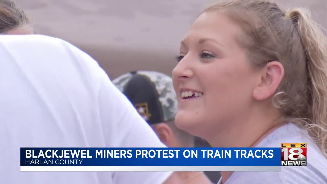 Blackjewel Miners protest on train tracks