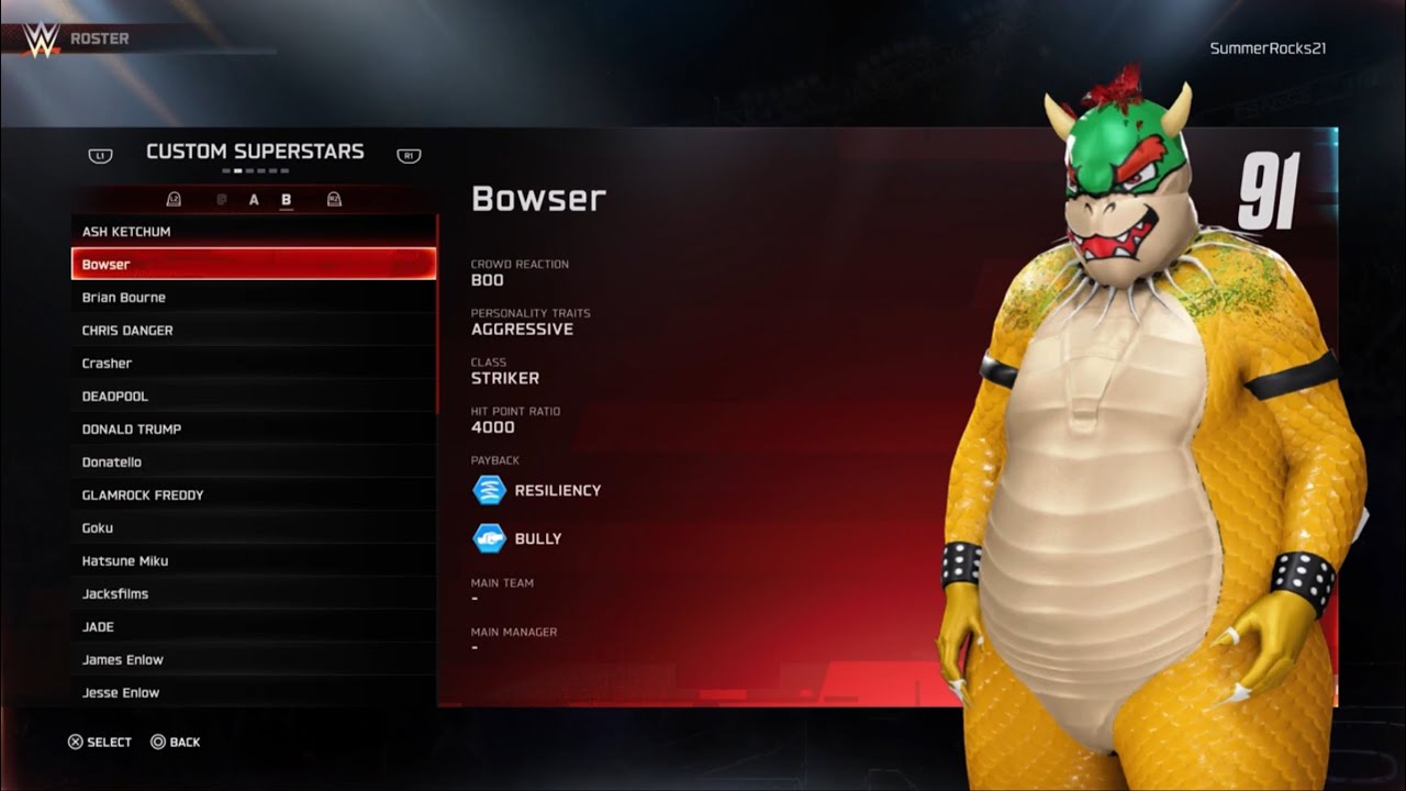 My WWE 2K25 PS5 CAW Roster for May 2025