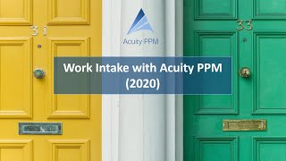 Manage Work Intake with Acuity PPM 2020