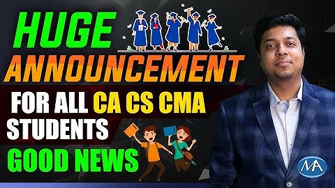Good News for CA CS CMA Students | Huge announcement by UGC for CA CS CMA Students