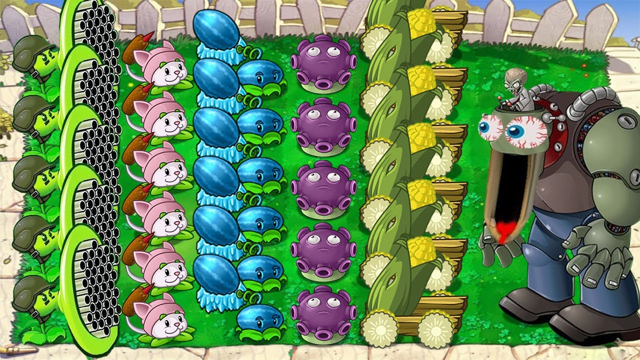 All Plants Attack Vs Cob Cannon Vs Giga Gargantuar Vs Dr Zomboss Plants ...