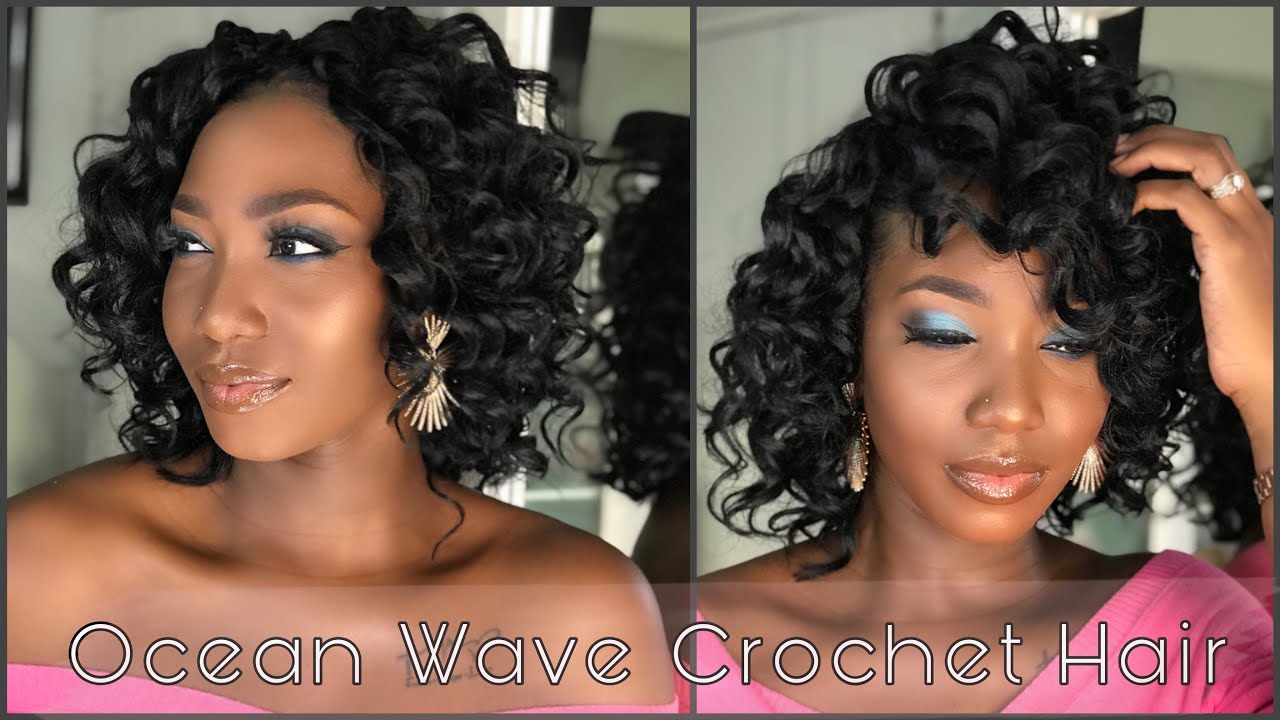 Kima Ocean Wave Crochet bob  Ocean wave crochet hair Crochet hair styles  Curly crochet hair styles