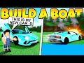 I CRASHED A MICRO BLOCK LAMBORGHINI IN BUILD A BOAT!