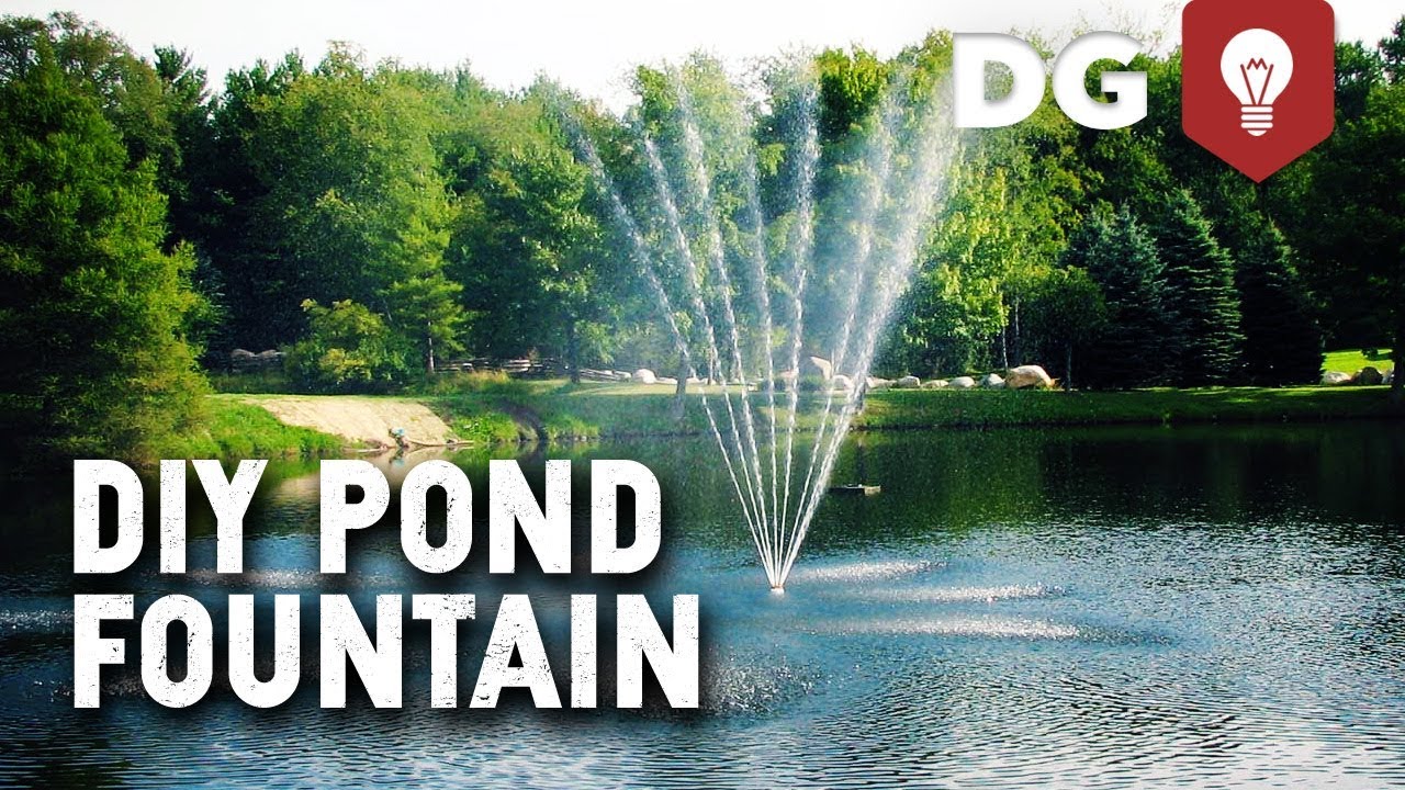 How To Turn a Sump Pump Into a Cheap DIY Pond Fountain - YouTube