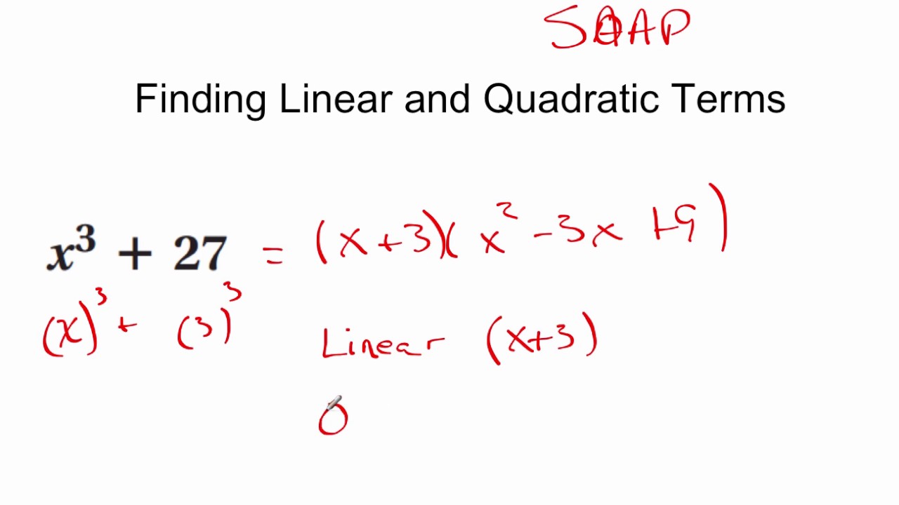 12 Linear and Quadratic Terms - YouTube