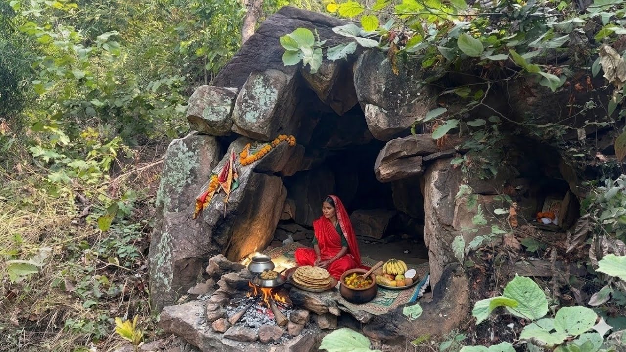 गुफा में कठोर तप कर रही सिद्ध माता की चटनी टिक्कड़ की प्रसादी😱अंदर छिपे रहते हैं खूंखार जानवर