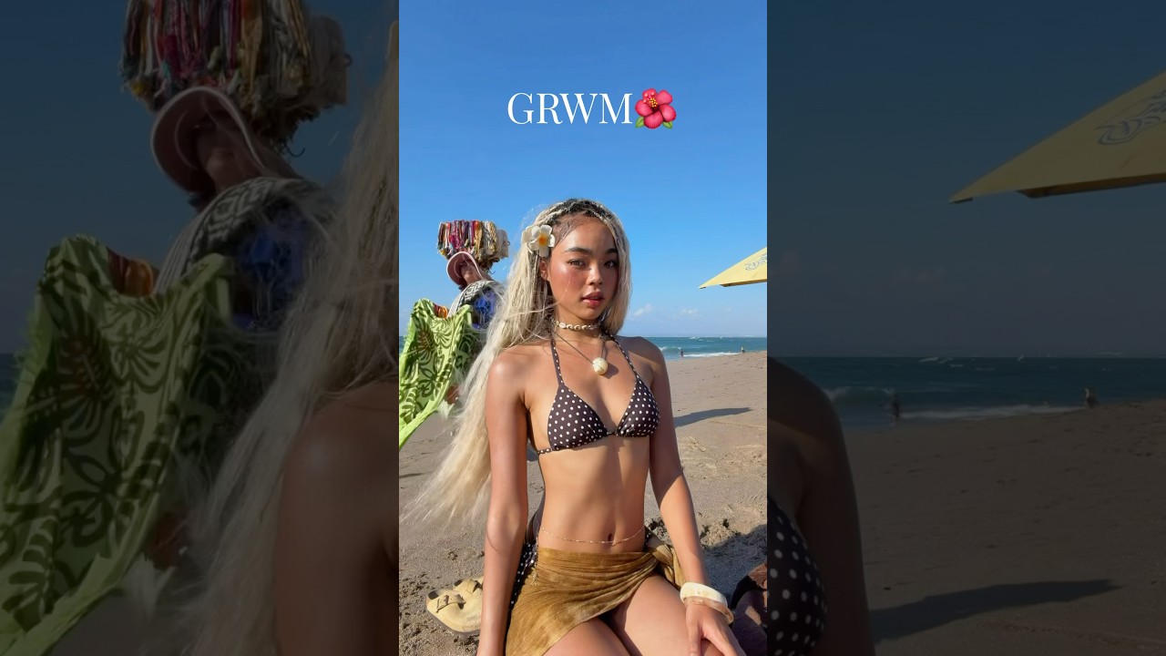 4PM 바다 GRWM🌺⛱️ #bali #shorts #grwm #beach