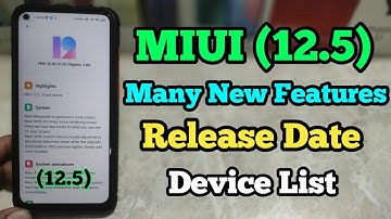 MIUI 12.5 Series Update New Features | Device List | Release Date In India