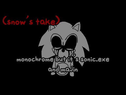 FNF Monochrome mod - Sonic.EXE and Majin Sonic sings MonoChrome