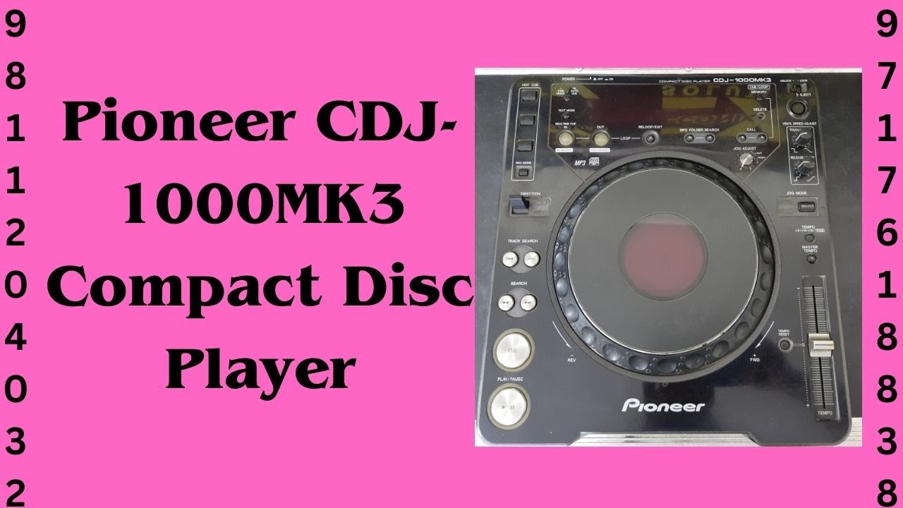 Pioneer CDJ1000MK3 Compact Disc Player How To Use Price & Connection