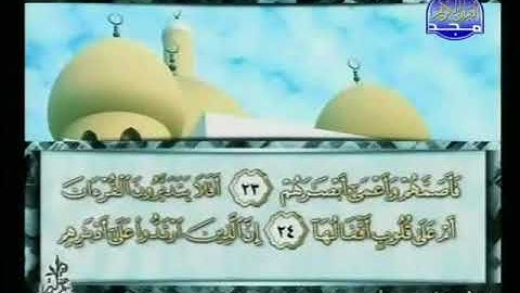 سورة محمد 47 - 114 محمد أيوب - قناة المجد للقرآن الكريم