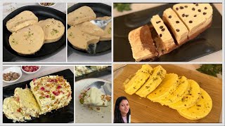 4 Easy Ice Cream Recipes | Roll Cut Kulfi, Mango Icecream, Rajbhog Icecream, Coffee Chocolate