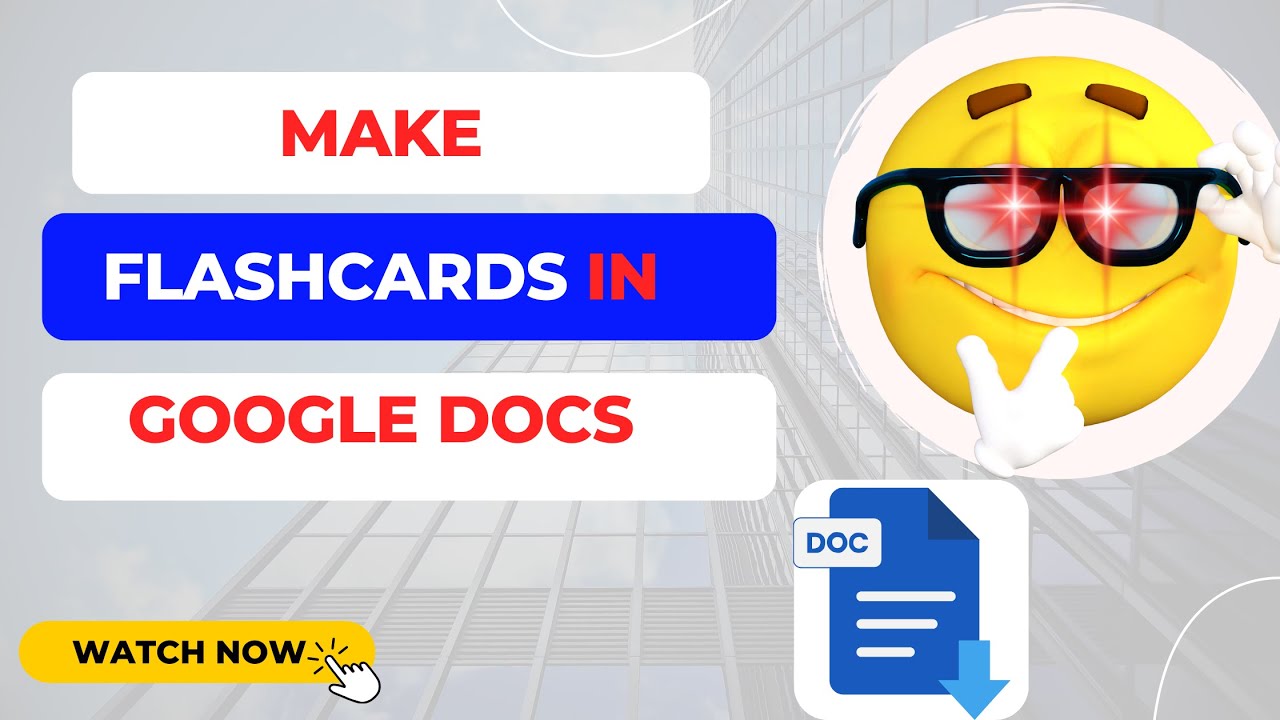 How to Make Flashcards in Google Docs - YouTube