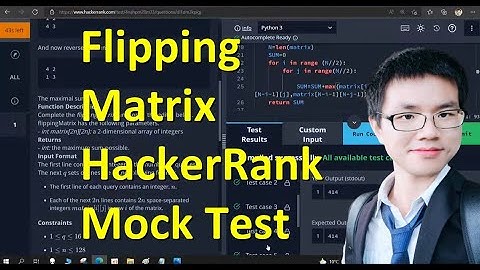 Flipping the Matrix HackerRank Mock Test | Oplossing met uitleg
