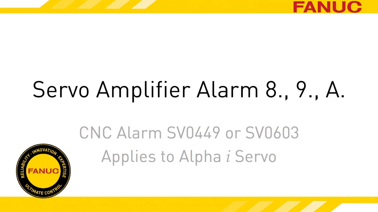 Alarm 8. Troubleshooting for FANUC CNC Servo Amplifier - YouTube