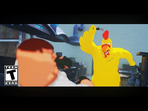 Peter Griffin vs The Giant Chicken Fight in Fortnite