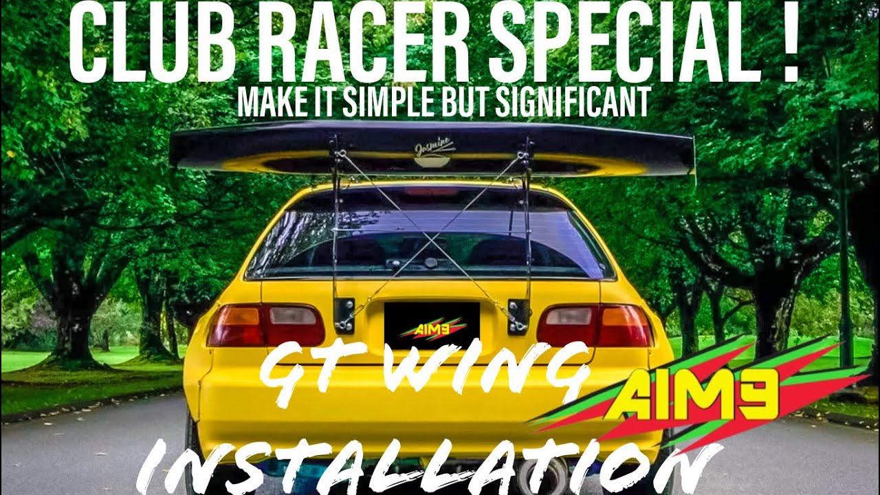 AIM9GT Wing INSTALLATION  FOR RACE TRACK