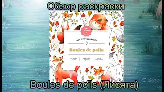 Boules de poils Лисята Пушистые комочки Обзор-пролистывание раскраски