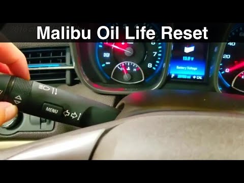 2016 Chevrolet Malibu Oil life Reset