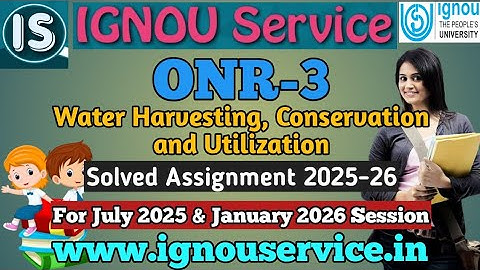IGNOU ONR-3 Solved Assignment English Medium 2025-26