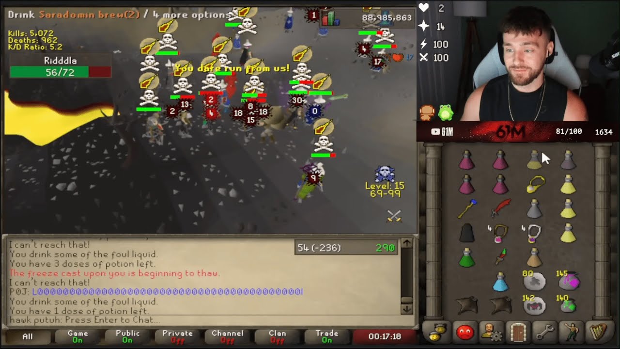 [OSRS] 61M's Stream Team get GWASSED and OBLITERATED - YouTube