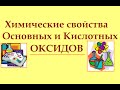 Химические свойства основных и кислотных оксидов