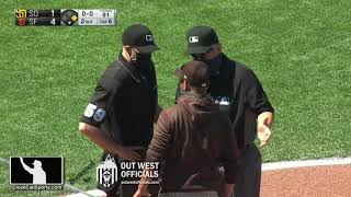 Ejection 033 - Umpire Nic Lentz Ejects Padres Manager Jayce Tingler After Manny Machado Strikes Out