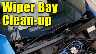 1976 C3 Corvette  Wiper Bay Cleanup