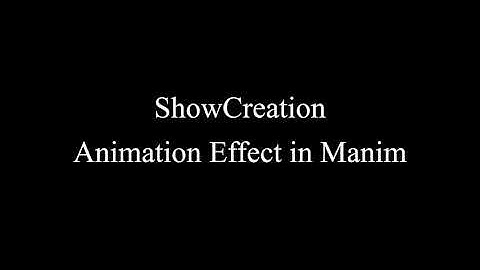Manim Example | ShowCreation Animation Effect