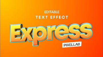 100% editable 3d text effect | Pixellab Tutorial