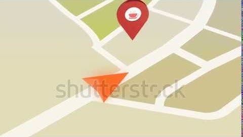 GPS Navigation Arrow moving along the road. Autopilot smart car navigation concept. (Seamless Loop)