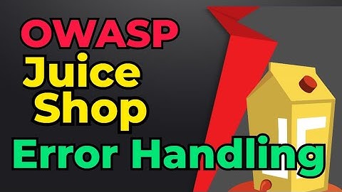 Error Handling | Juice Shop Walk through | Penetration testing tutorial | Cyber Security Tutorials