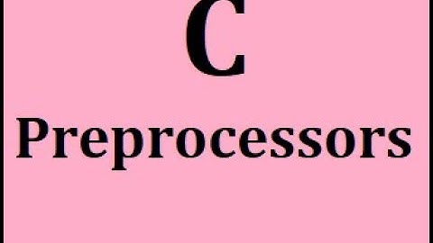 C preprocessors