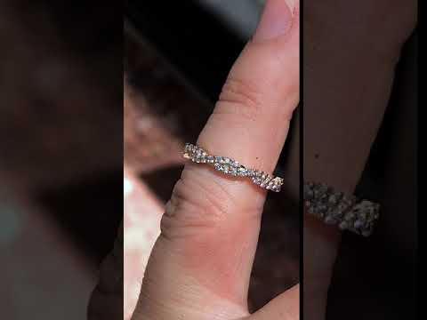 Round Brilliant Moissanite Infinity Style Eternity Ring ring video