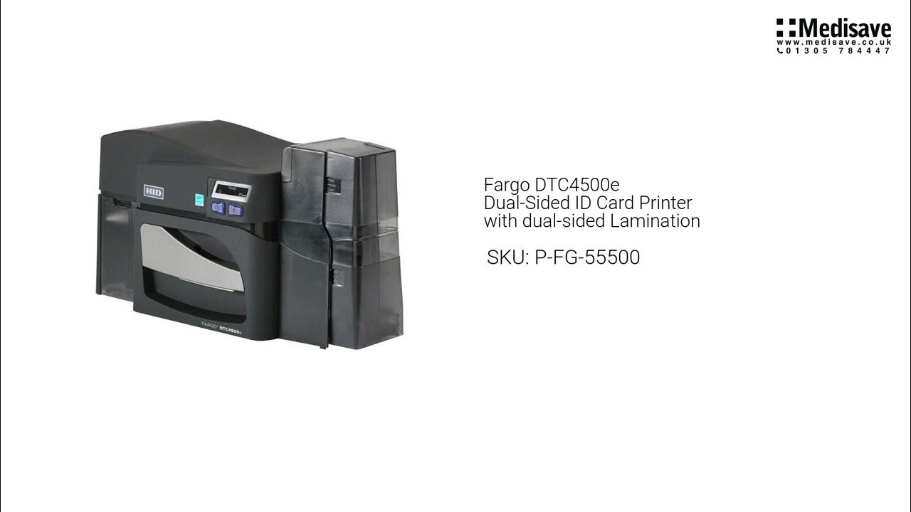 Fargo DTC4500e Dual Sided ID Card Printer with dual sided Lamination P