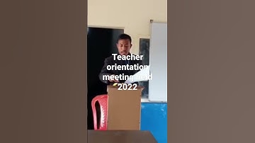 Teacher orientation