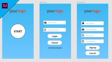 Login/Signup Page | Basic Course of UI/UX Design | Adobe XD Tutorials | Login Screen | Signup Screen