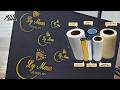 Complicate yet creative, UV printer on transparent PET, achieving gold effect.
