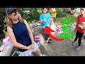 DRAMA AT THE GARAGE SALE - CAUGHT ON CAMERA