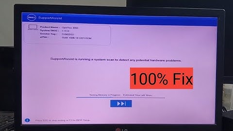 SupportAssist is running a system scan to detect any potential hardware problem | Testing Memory 