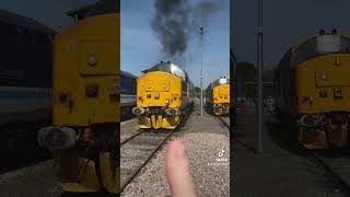 Summer 22, DRS open day at Crewe British railways class 37 and 68 diesel locomotives