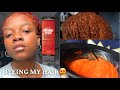 impulsively Dying My Natural 4C Hair COPPER RED for the first time | *NO BLEACH*| 2022