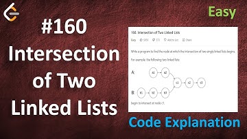 Intersection of Two Linked Lists | Live Coding with Explanation | Leetcode - 160